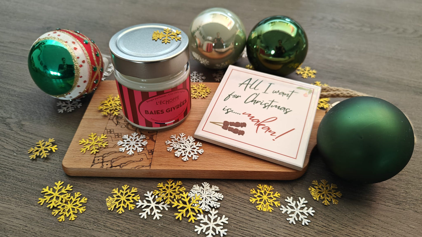 Kerst keramiek tegeltje makan