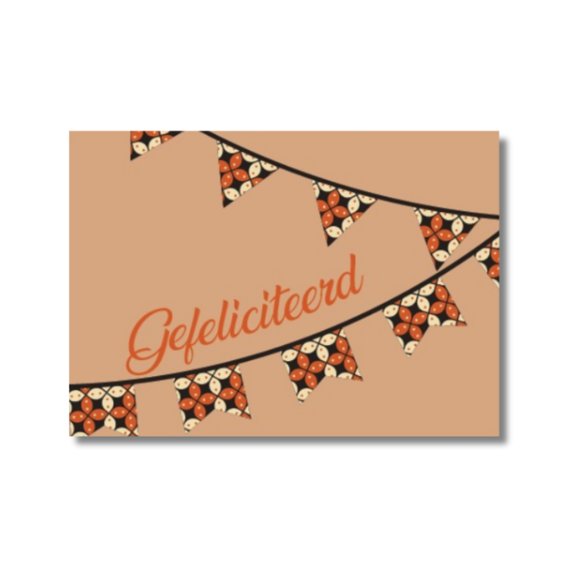 Wenskaart gefeliciteerd