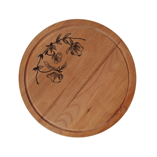 Borrelplank rond bloemen