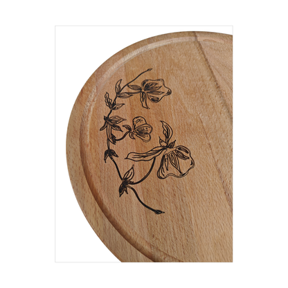 Borrelplank rond bloemen