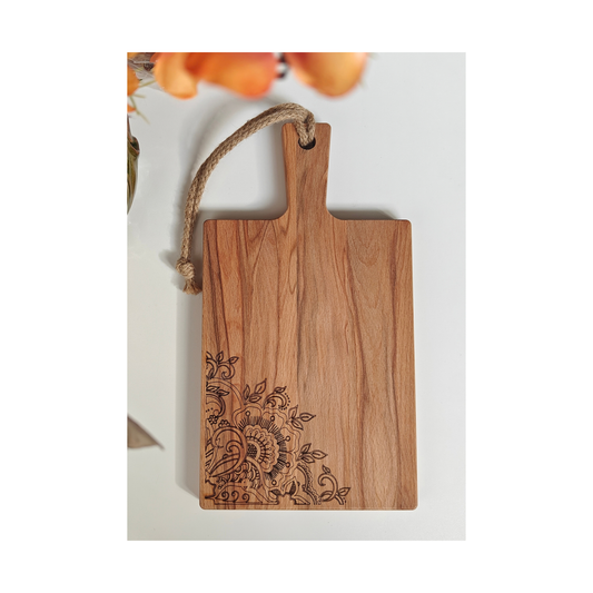 Borrelplank klein rechthoek bloemen