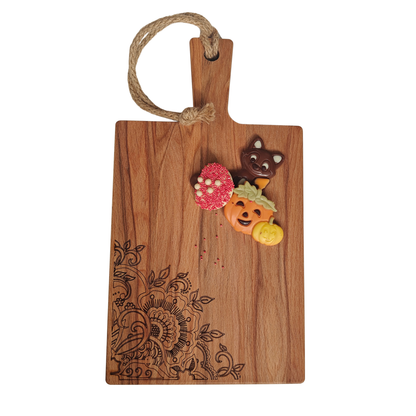 Borrelplank klein rechthoek bloemen