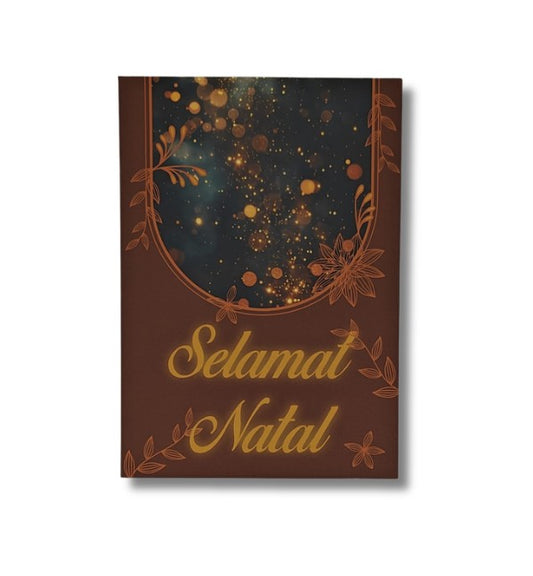 Kerstkaart Selamat Natal Goud