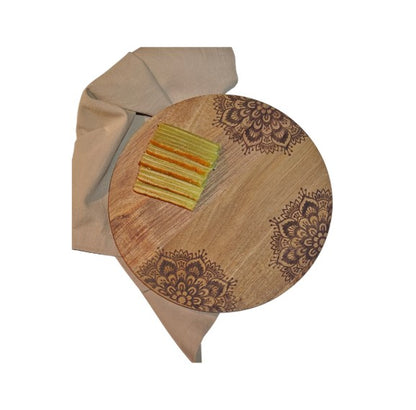 Borrelplank Acaciahout rond