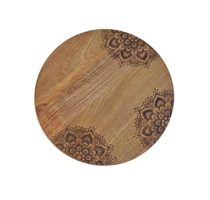 Borrelplank Acaciahout rond