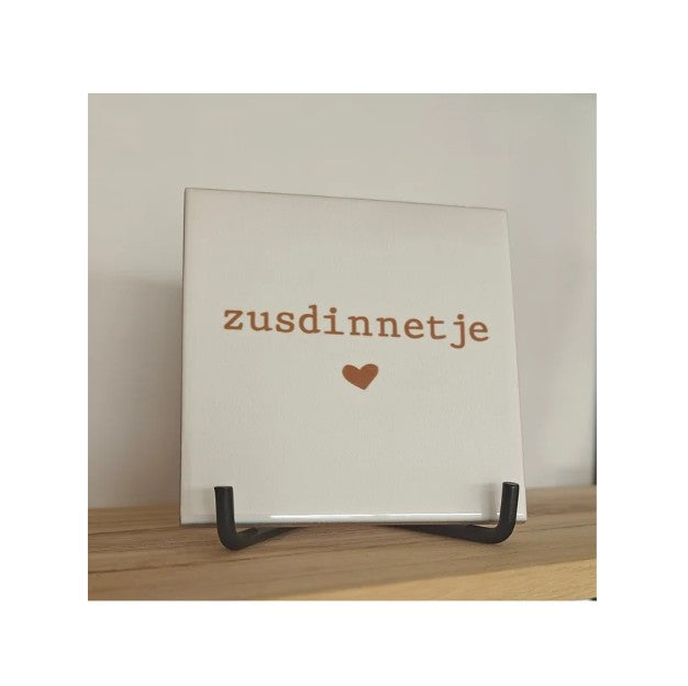 Tegeltje Zusdinnetje off white