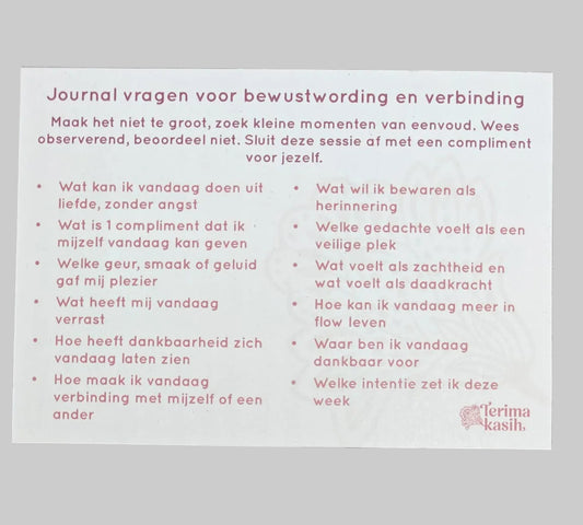 Journal kaartje